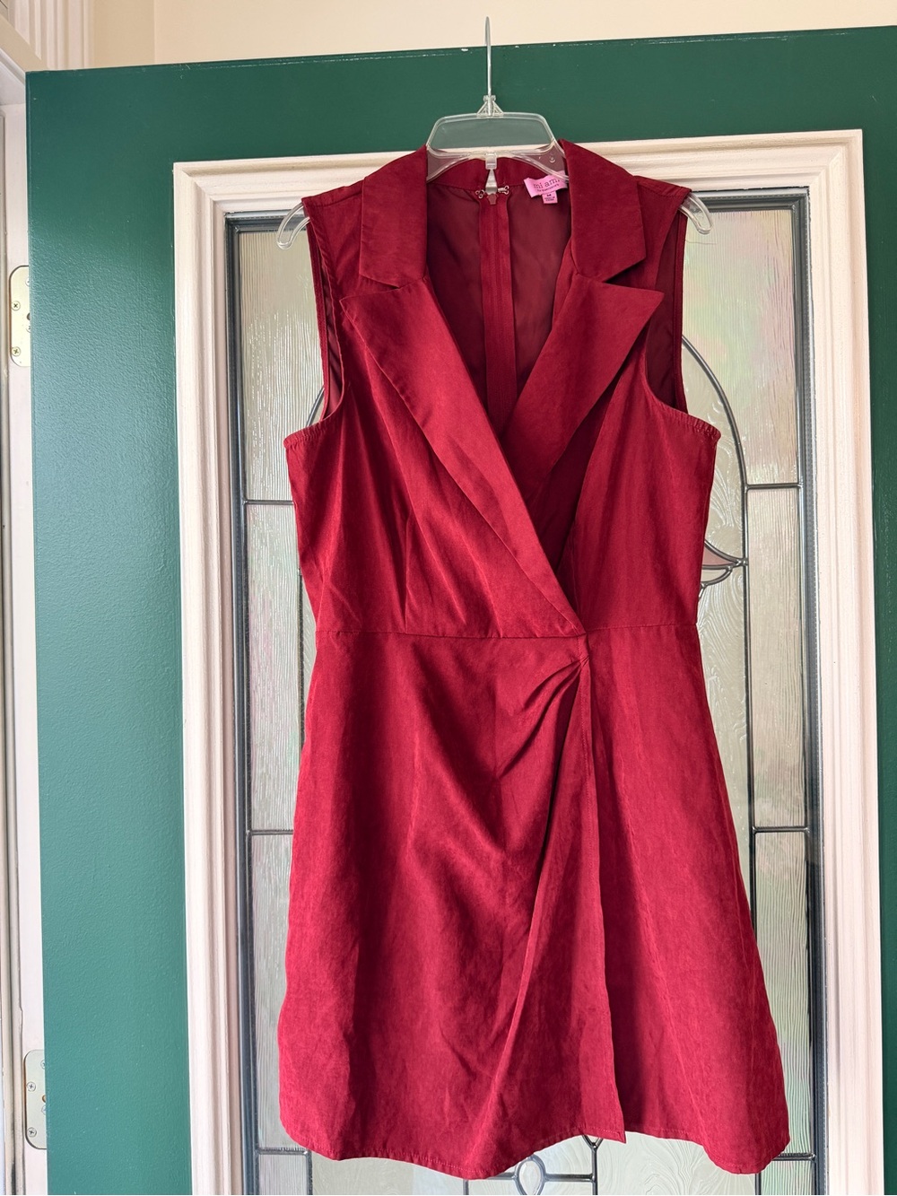 Francesca's Collections Sleeveless Wine Red Wrap Dress